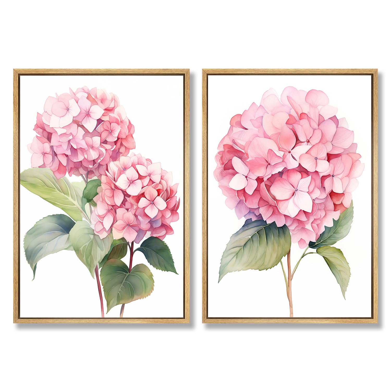 Amazon.co.jp: ピンクアジサイ花柄ウォールアートプリント リビング